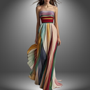 Asia | Women's dress with fluid shape