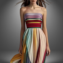 Asia | Women's dress with fluid shape