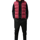 Men's sleeveless vest with zip front and stand-up collar