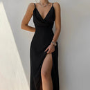 Women's maxi dress with side slit
