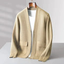 Men's zip vest with clean structure and modern collar