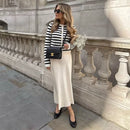 Women’s skirt with flowing shape and high waistband