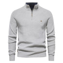 Men's two-piece set with wide-leg trousers and round-neck top