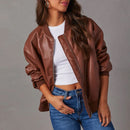 Women's cropped jacket with classic cut and structured silhouette