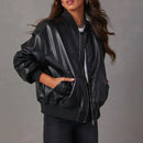 Women's cropped jacket with classic cut and structured silhouette