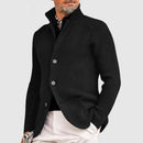 Men's cardigan with straight fit and button front