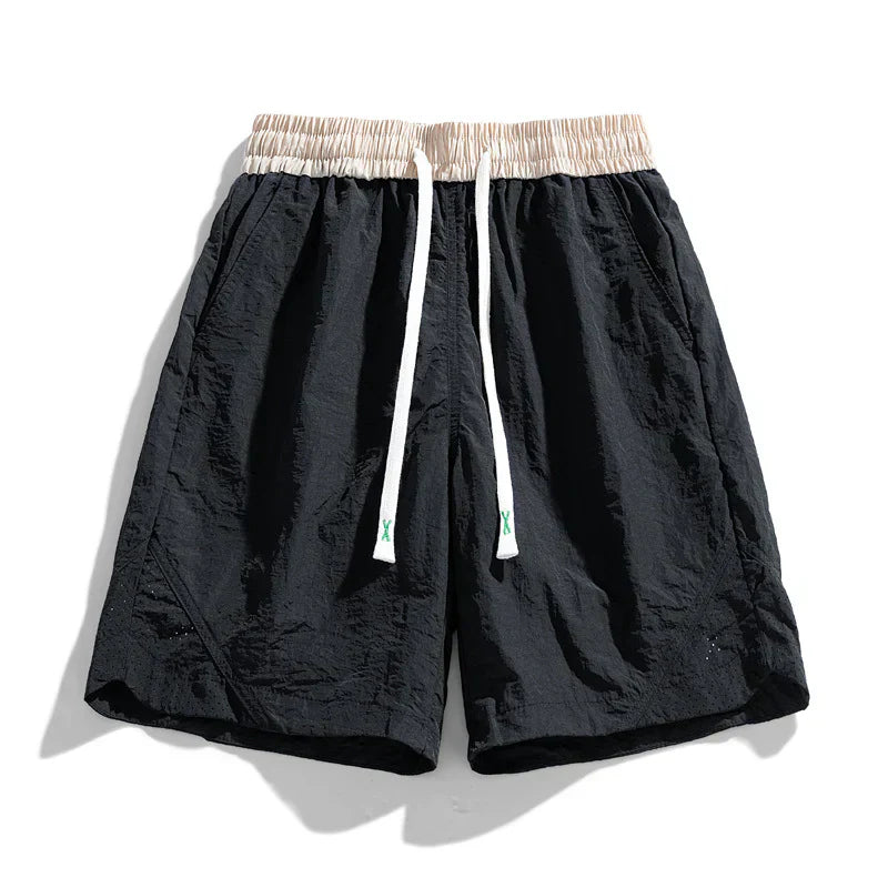Men's black drawstring shorts