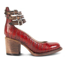 Women's sandals with strap detail and open-back design