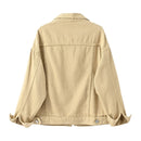 Women's jacket with straight cut and pocket detail