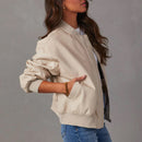 Women's cropped jacket with classic cut and structured silhouette