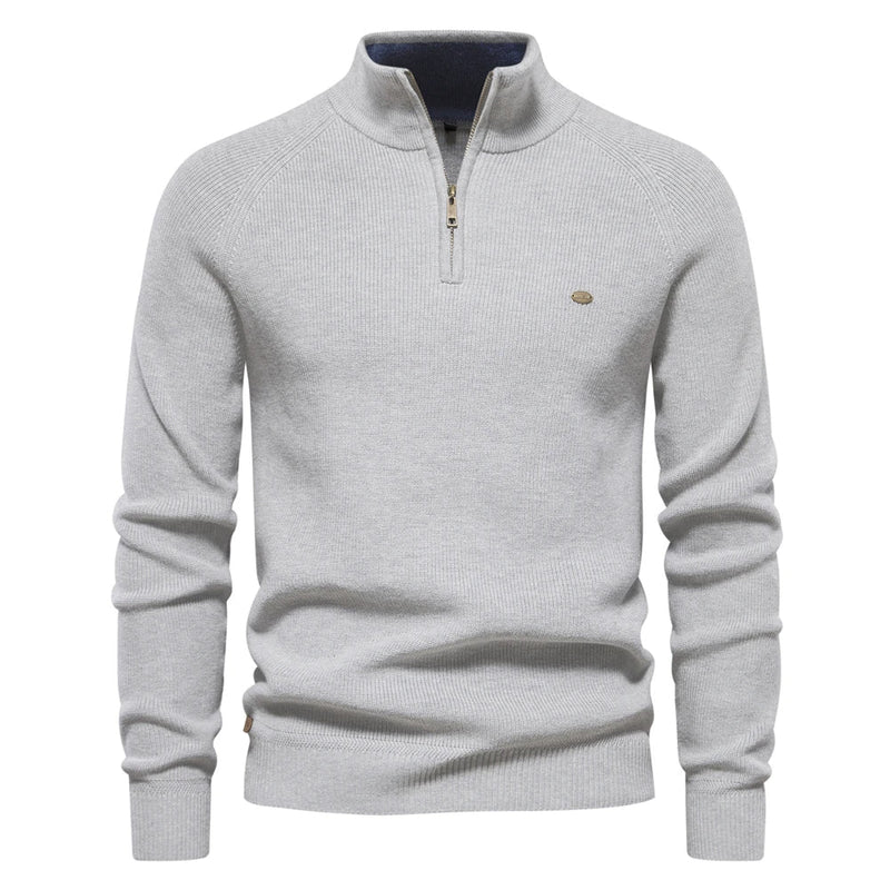 Men's two-piece set with wide-leg trousers and round-neck top