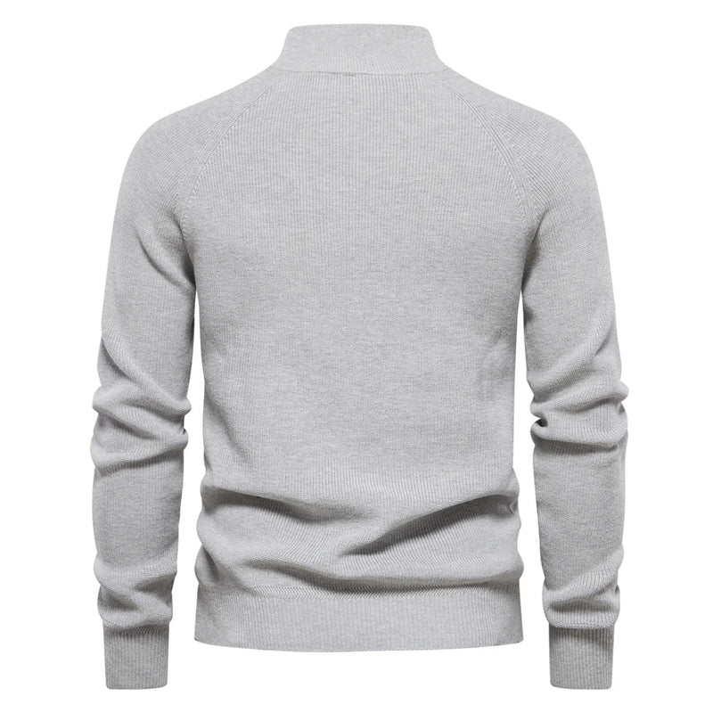 Men's two-piece set with wide-leg trousers and round-neck top