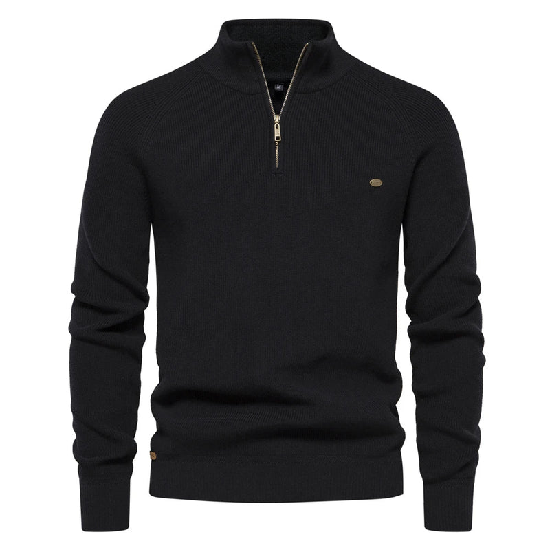 Men's two-piece set with wide-leg trousers and round-neck top