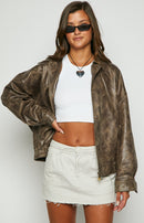 Women's bomber jacket with ribbed cuffs and clean silhouette
